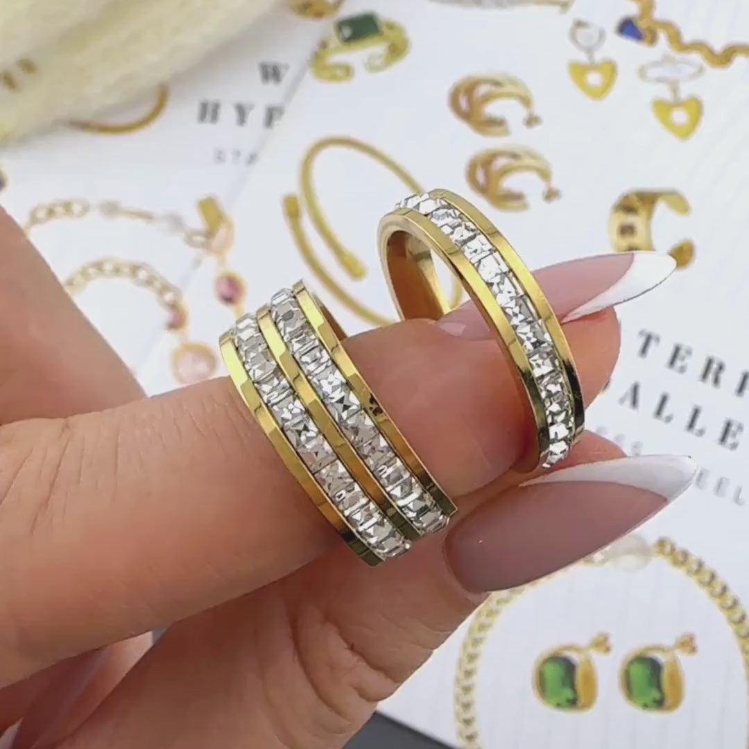 Gyűrű 1 sor cirkonnal